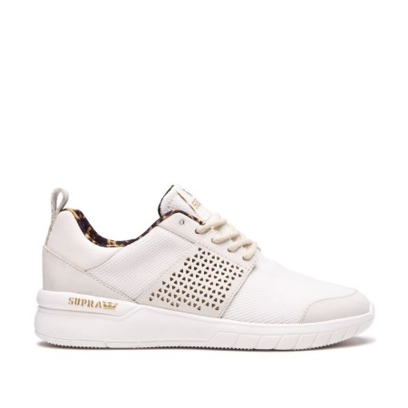 Supra Scissor Womens Low Tops Shoes Cream UK 91QXU